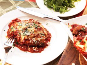 Chicken Parmesan plated