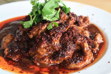 Sichuan-style boiled beef with chilis