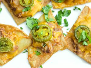 Closeup of real Texas nachos.