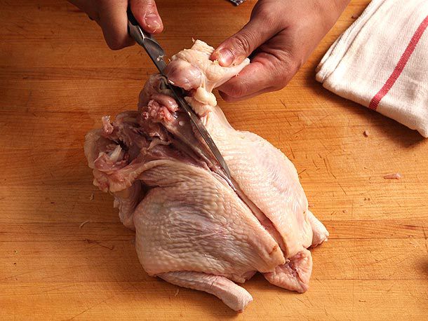 Cutting through the second wing joint