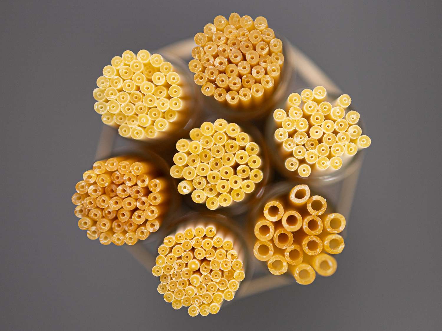 Overhead view of noodle options