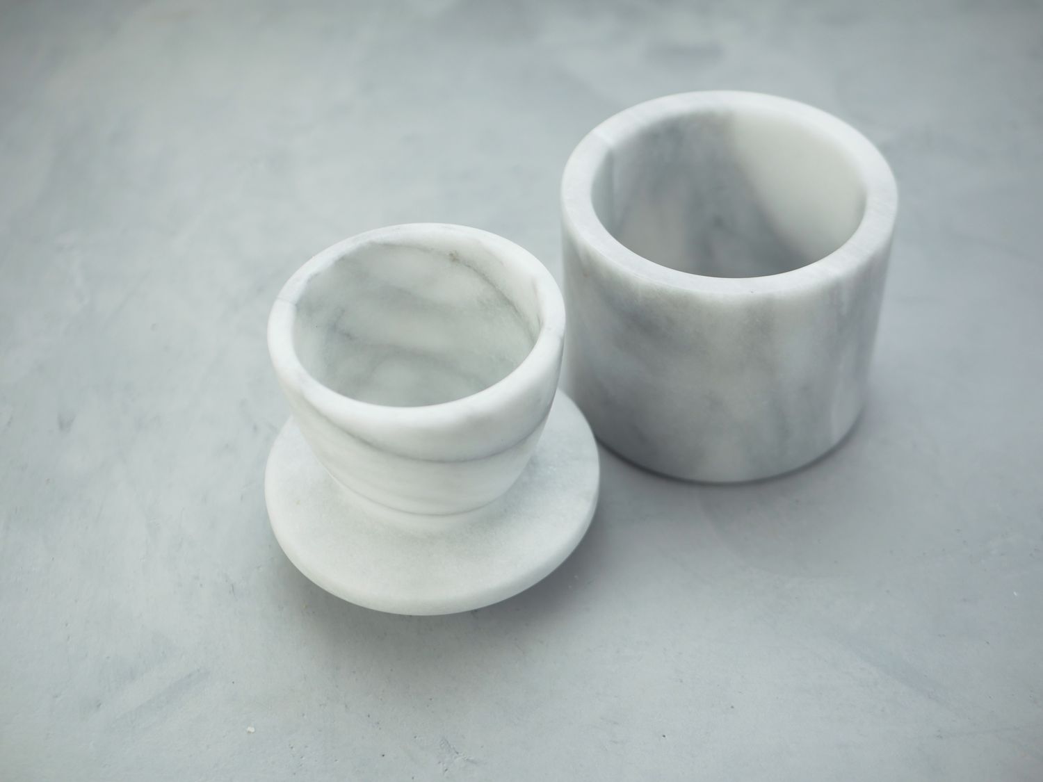 the marble crate and barrel butter bell with the lid off so you can see the bell part