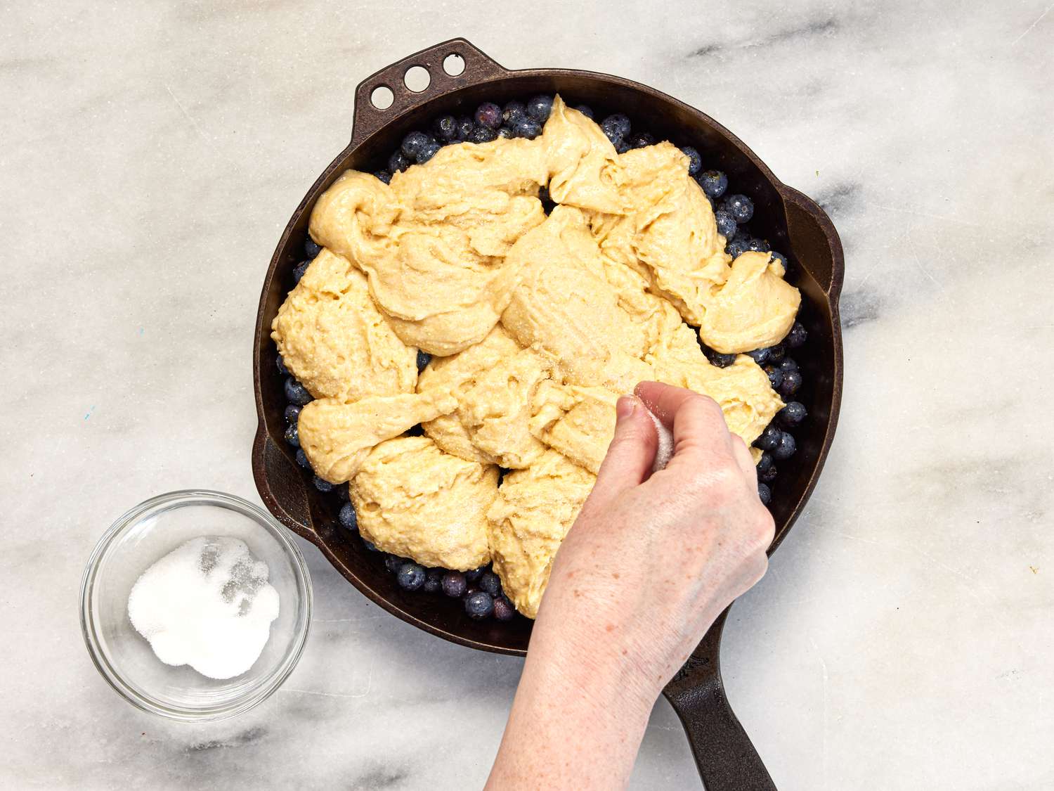 SE blueberry cornbread cobber step3