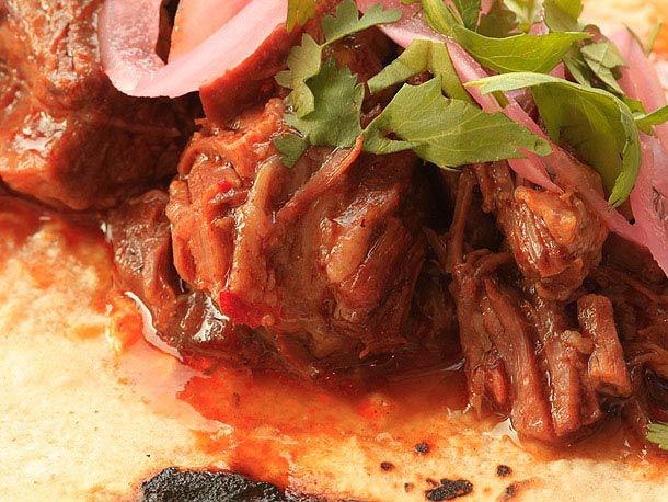 Closeup of juicy homemade barbacoa
