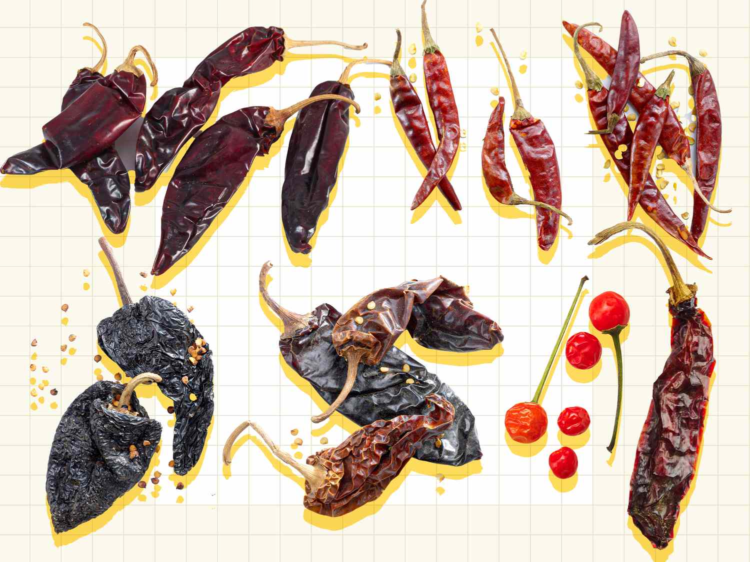 A graphic of different types of Mexican chiles