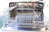 The interior of the Danby countertop dishwasher.