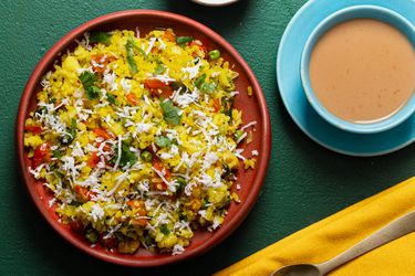 Overhead view of finished Pohe