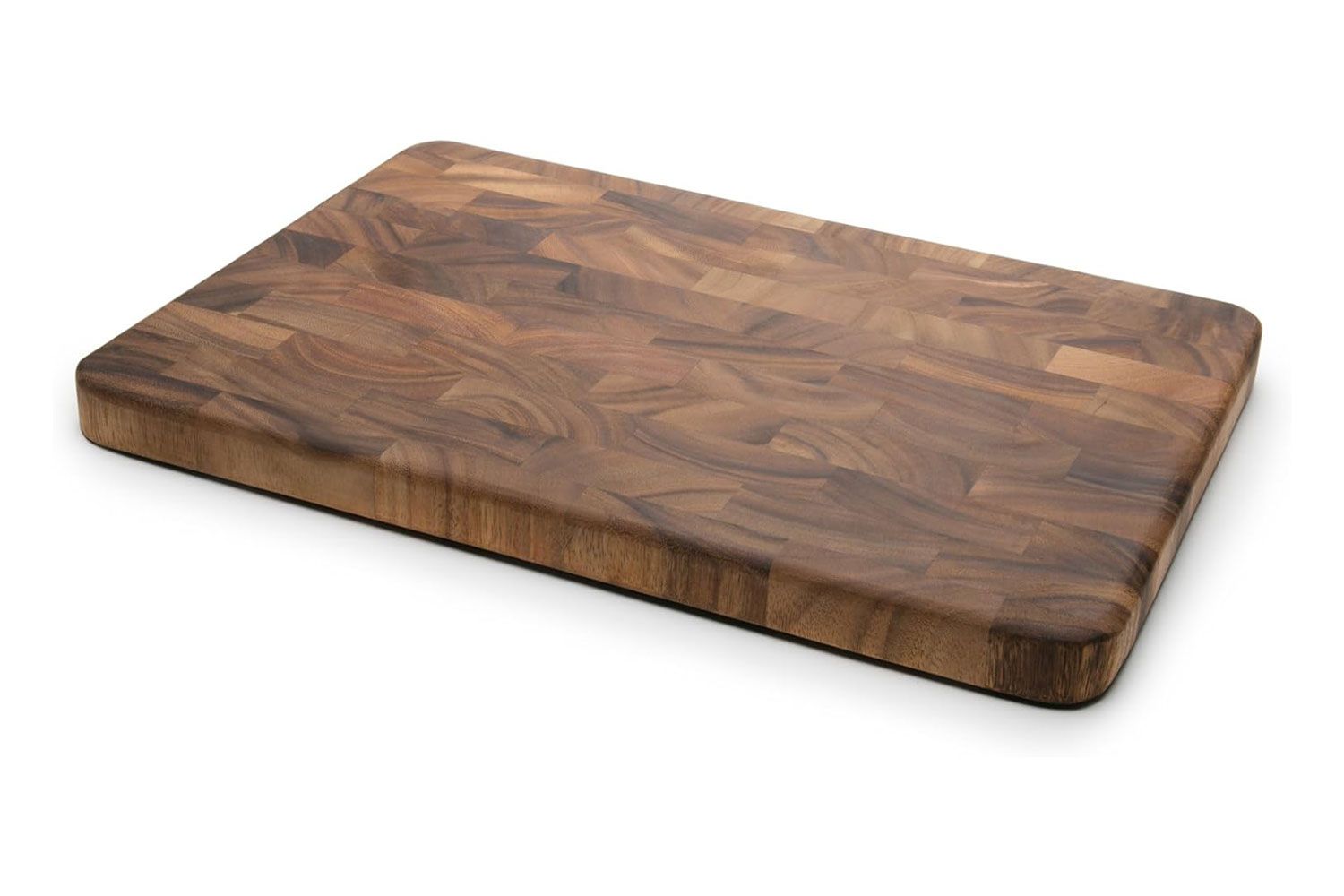 Ironwood Gourmet Large End Grain Prep Station Acacia Wood Cutting Board