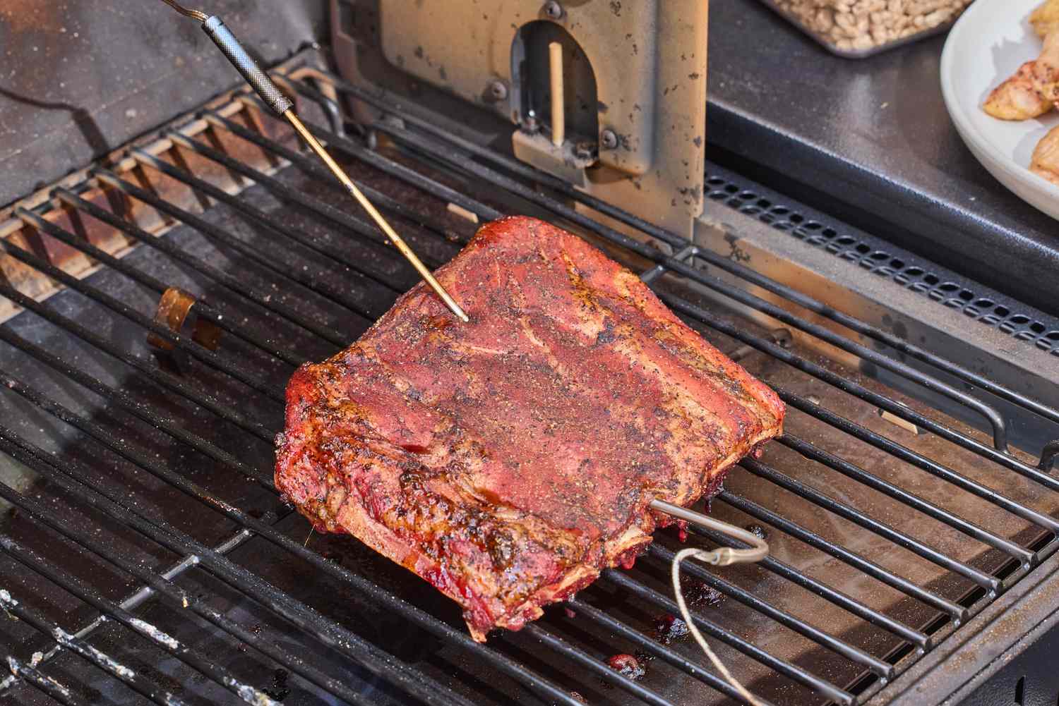 Ribs are cooked in the Traeger Woodridge Pro