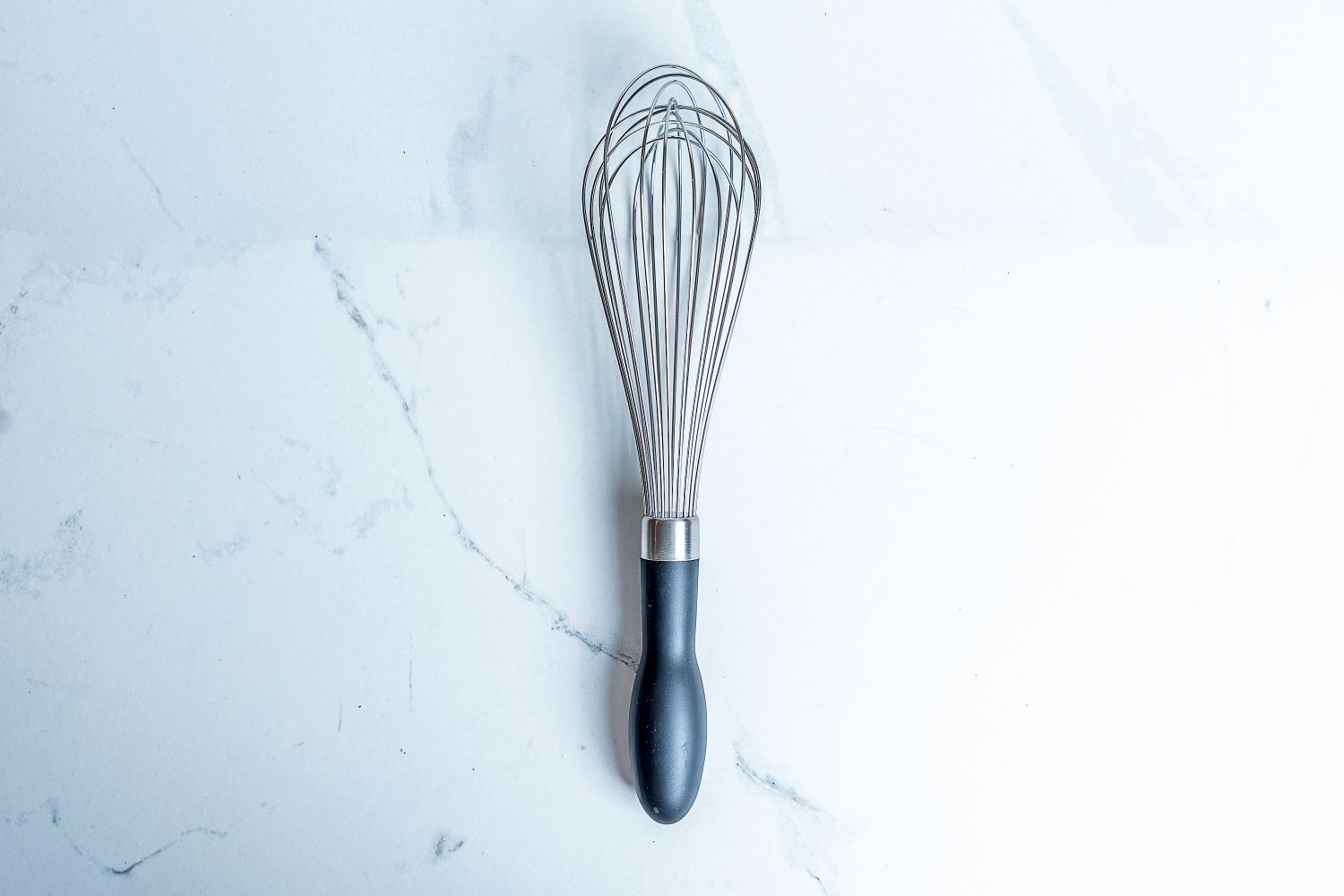 OXO Good Grips Balloon Whisk on a marbled surface