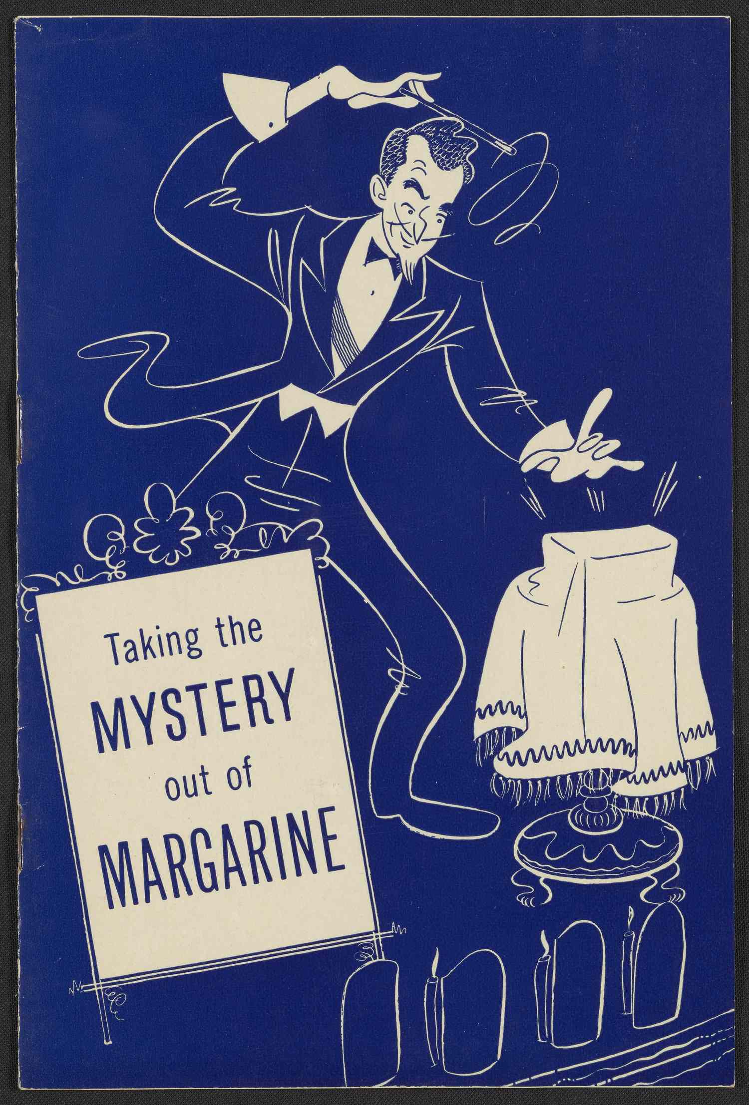 Cover of nformational pamphlet about margarine published and distributed by the Kraft Foods Company Customer Service Department.