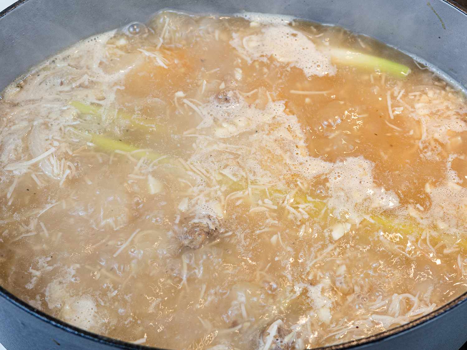 Binakol ingredients simmering.