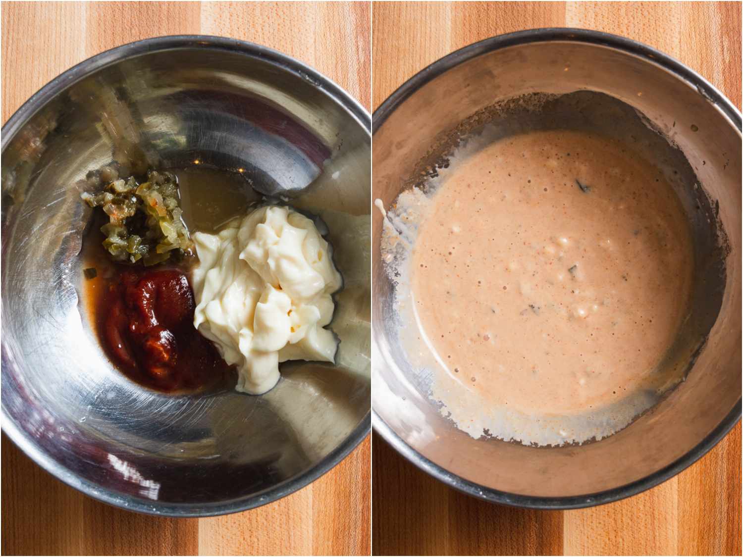 combining ingredients for the sauce