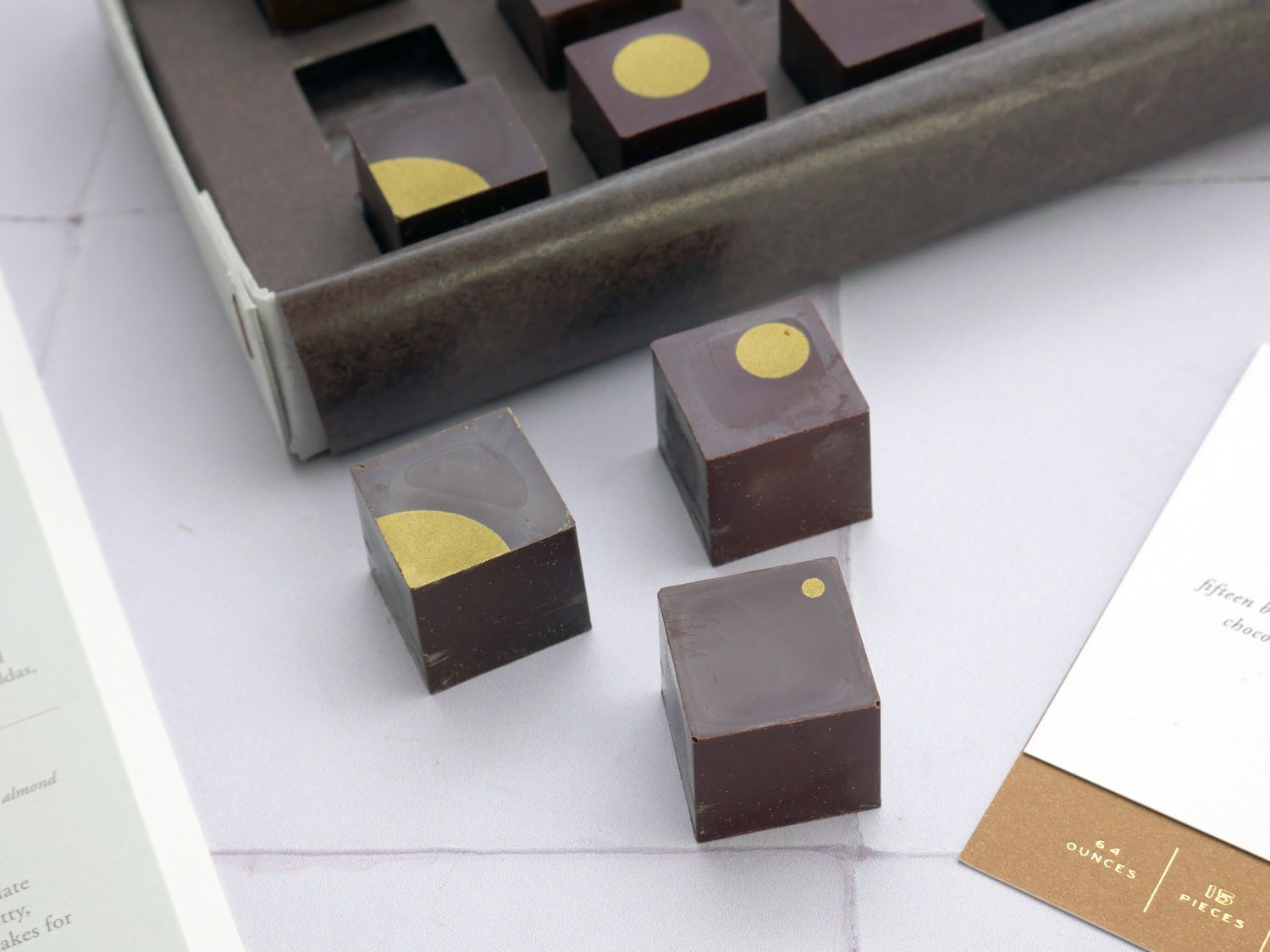 closeup of three bonbons