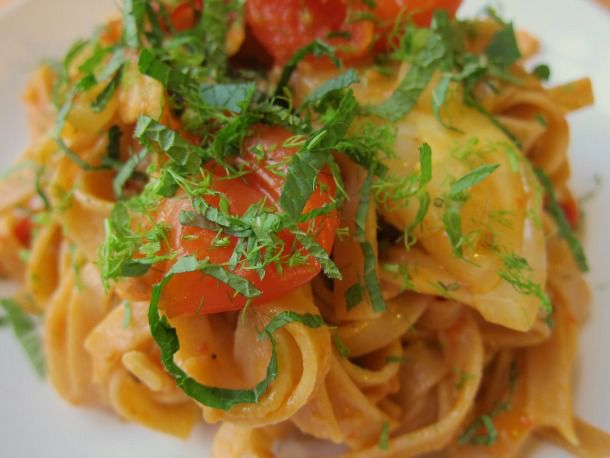 Roasted Tomato and Fennel with Tagliatelle 