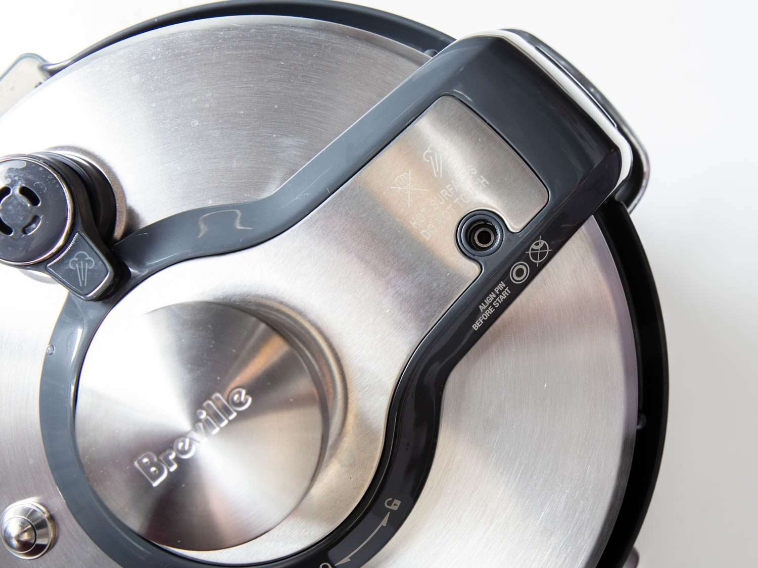 The safety-locking pin on a Breville Fast Slow Pro multicooker.