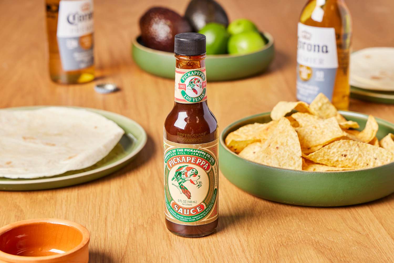 Pickapeppa Jamaican Original Hot Sauce on table