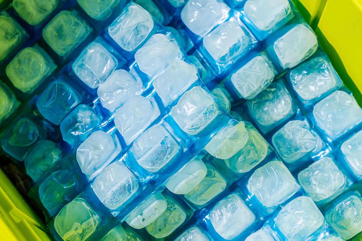 A closeup of a soft blanket-style ice pack