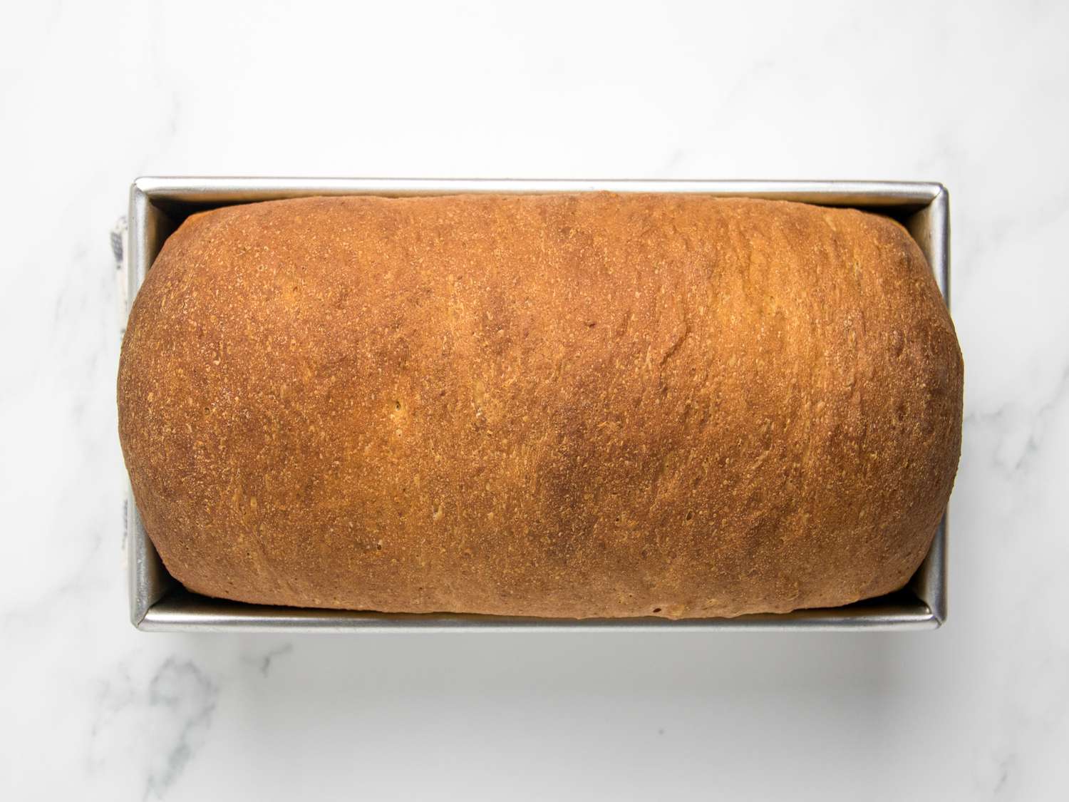 Loaf in pan after baked 