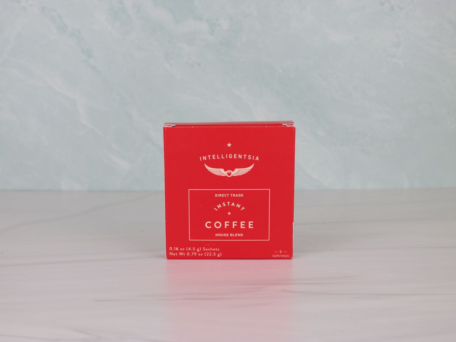 a box of Intelligentsia's House Blend instant coffee