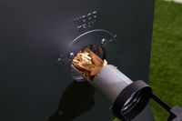 Closeup of wood chips in the wood tray of the Masterbuilt MB20072918 40-Inch Digital Electric Smoker