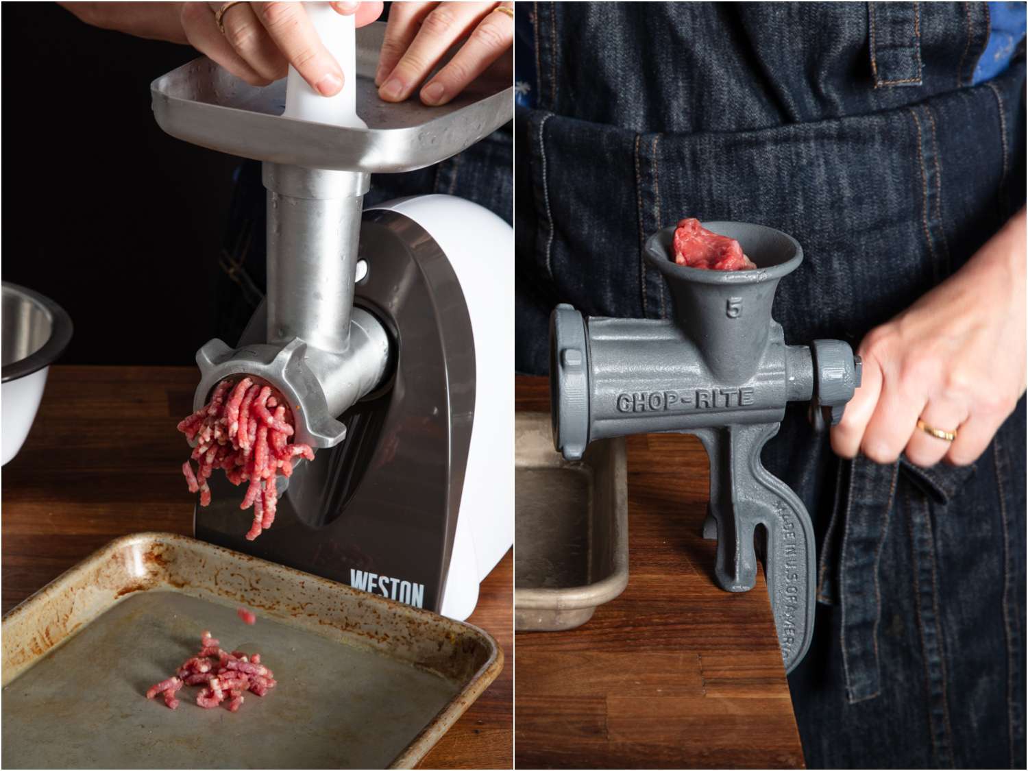 an electric meat grinder vs a manual meat grinder
