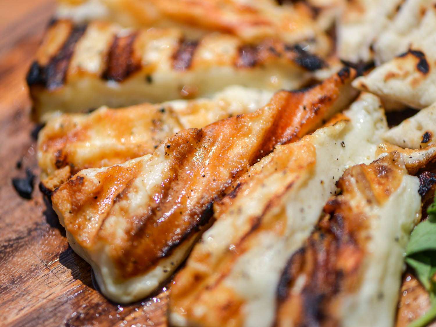 arrangement of grilled kefalotryi appetizer