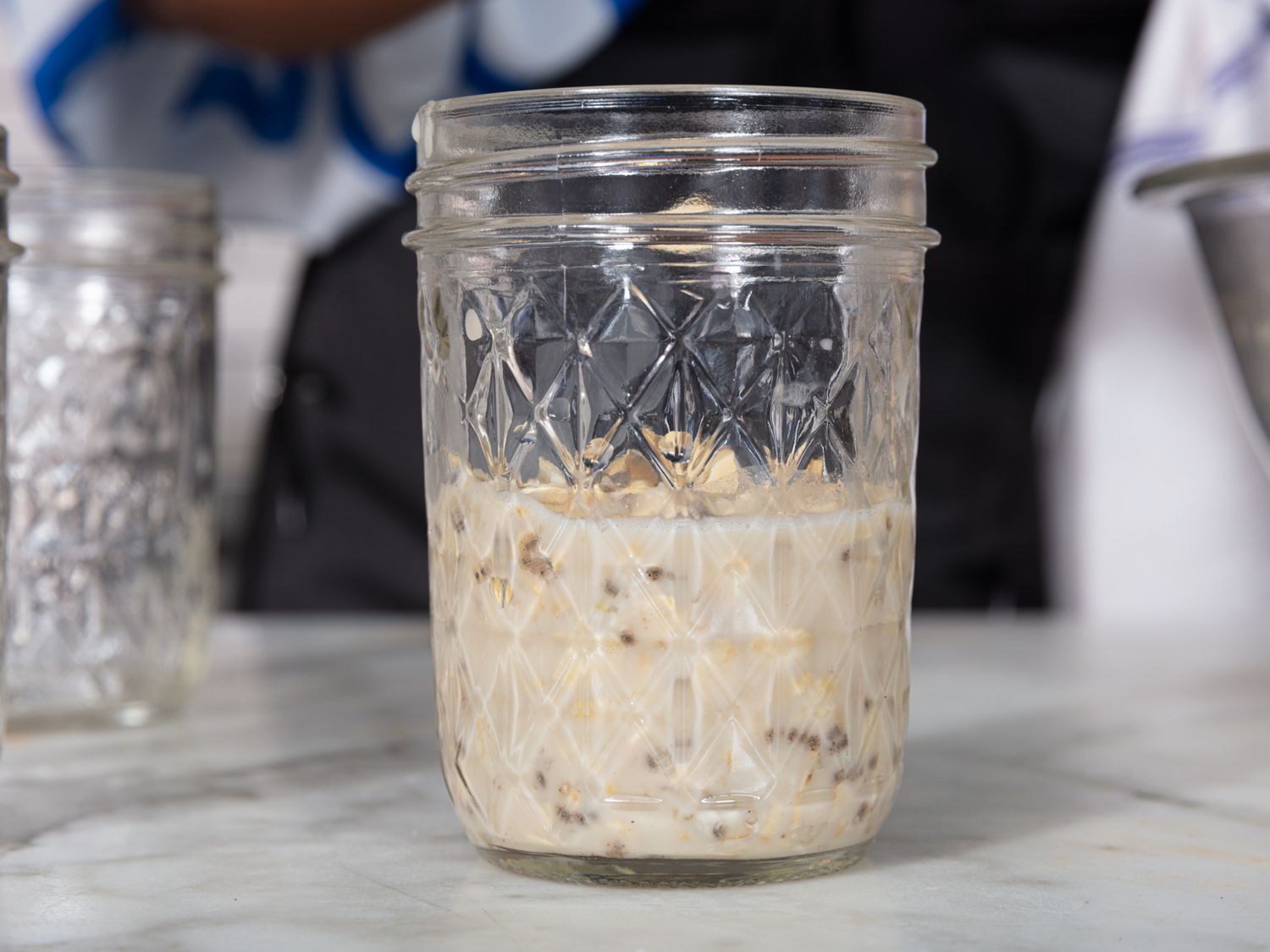 oats in a mason jar