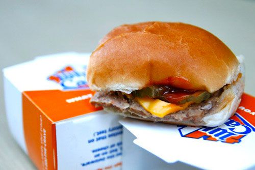 A White Castle slider.