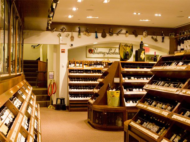 The inside of a liquor store