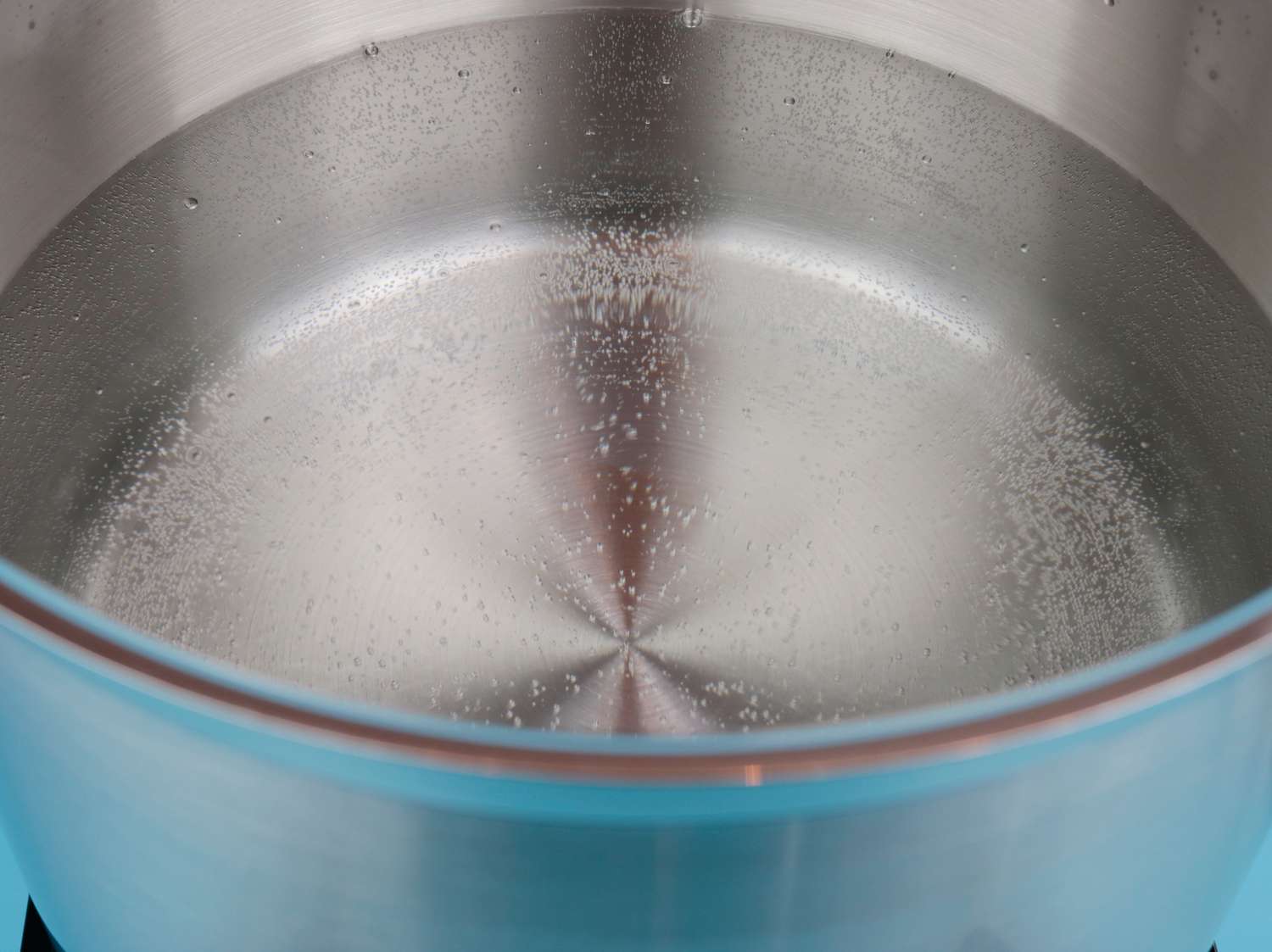A stockpot boiling water.