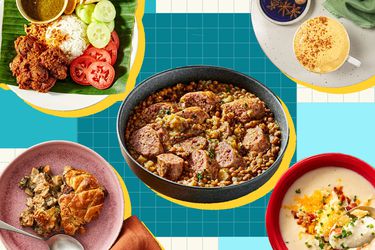 Graphic of various fall recipes