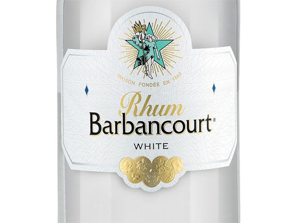front bottle label for Barbancourt white rhum