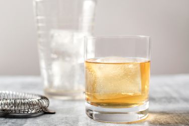 Godfather cocktail in a rocks glass with ice