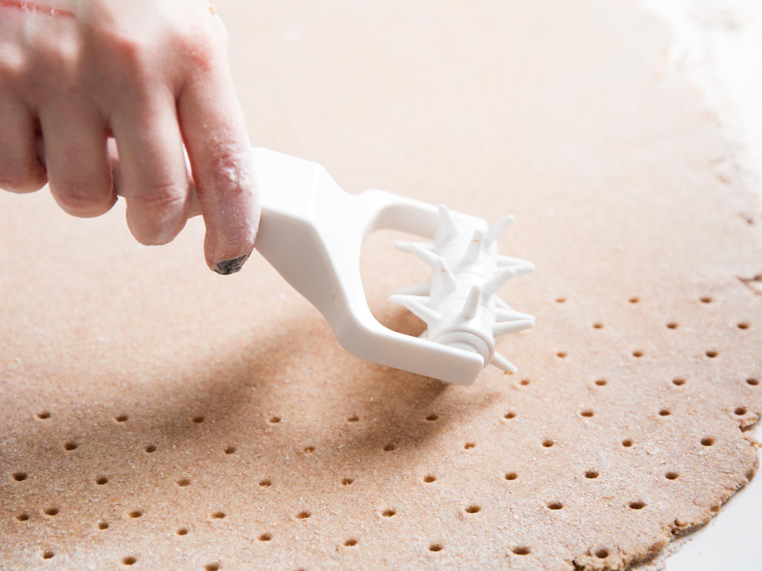 Docking cracker dough