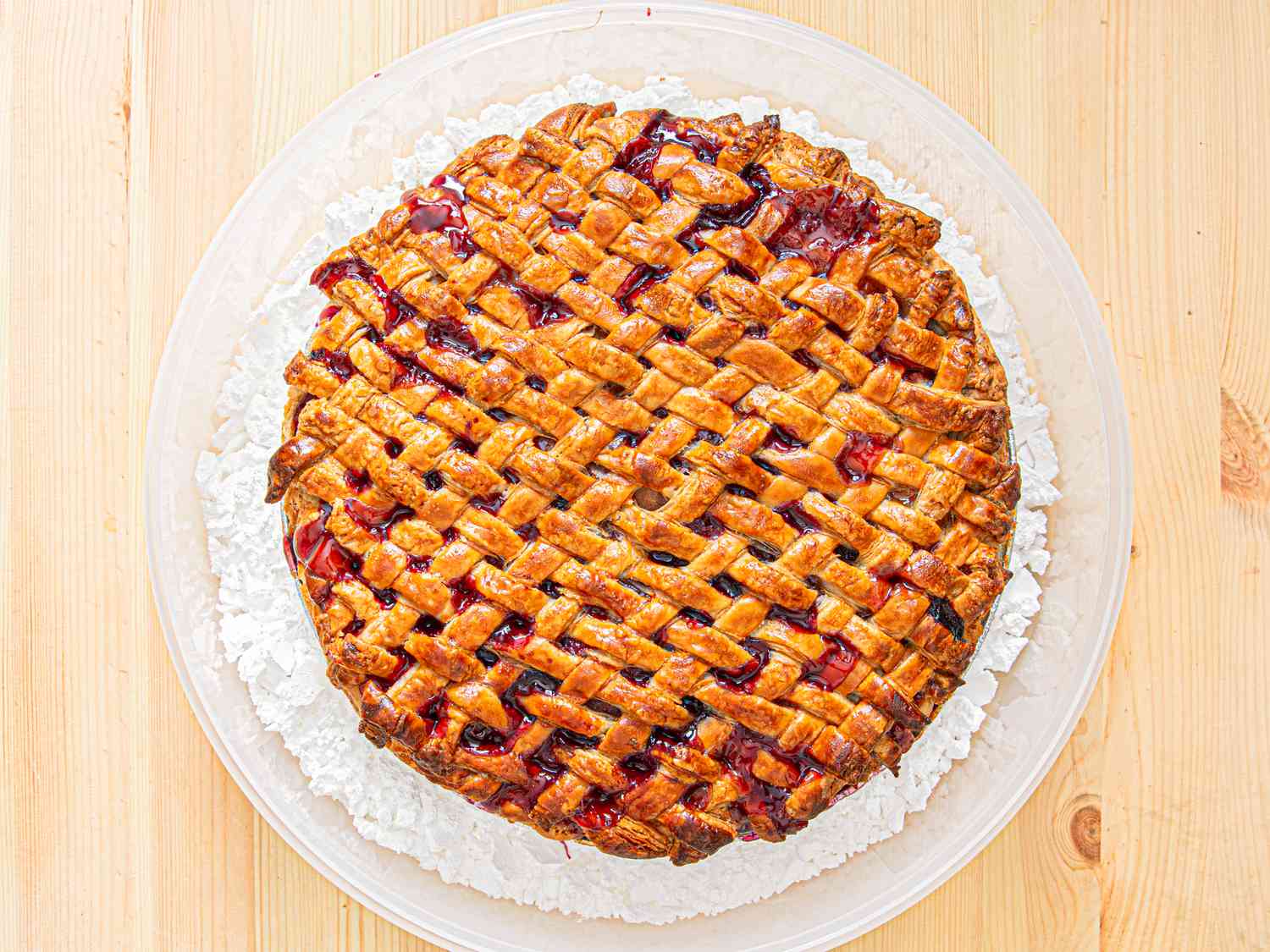 Overhead view of pie