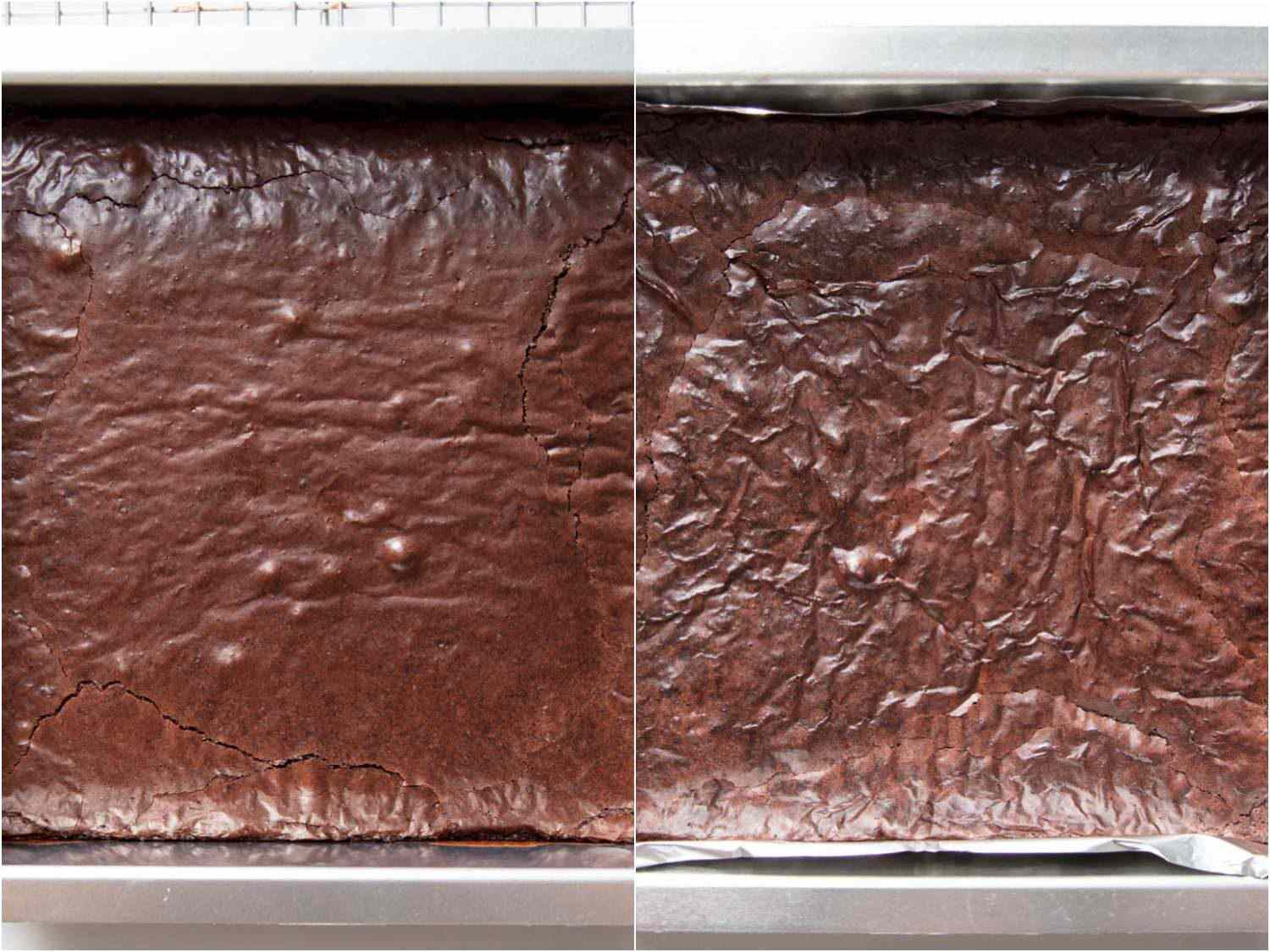 Comparing brownies mixed by hand and in food processor