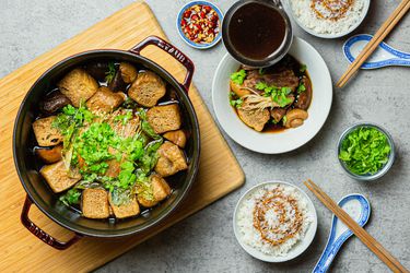 Overhead view of Bak Kut Teh