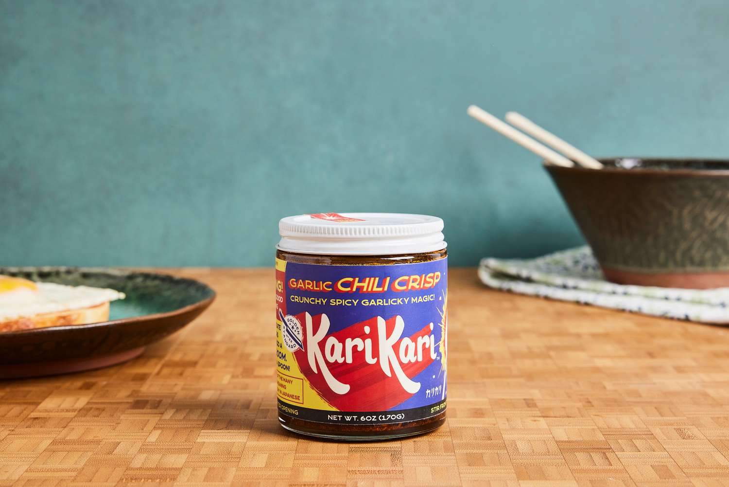 Kari Kari Chili Crisp on table