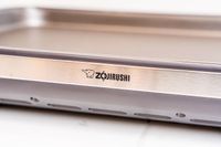A closeup of the Zojirushi electric griddle