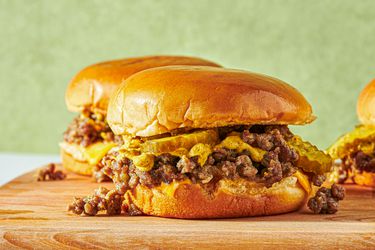 Side view of a Loose Meat Sandwich