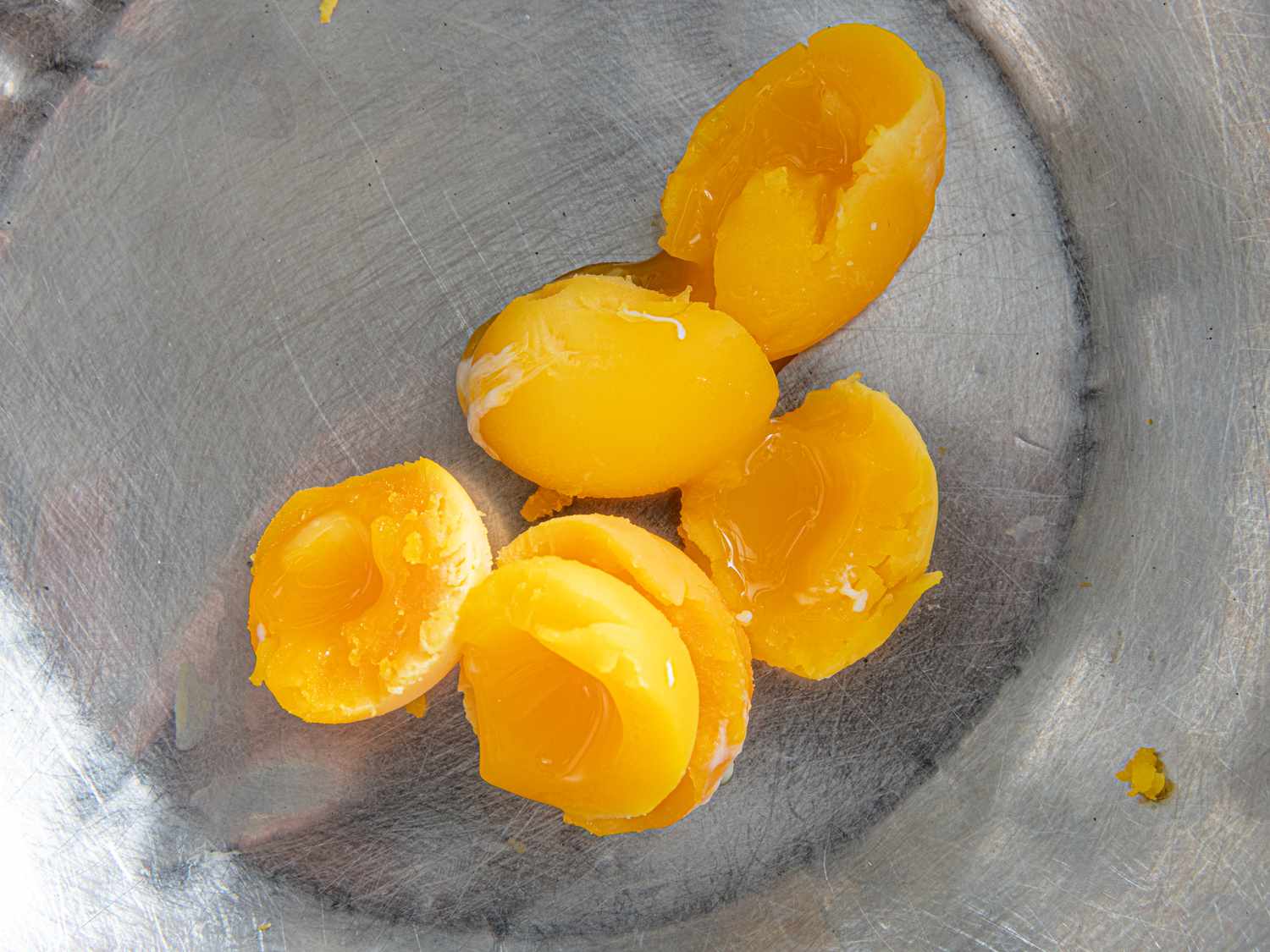 Overhead view of eggs