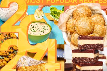 Graphic of 2024 most popular recipes. 
