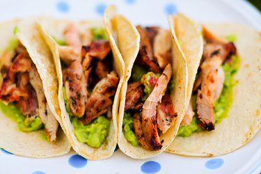 beer-marinated chicken tacos