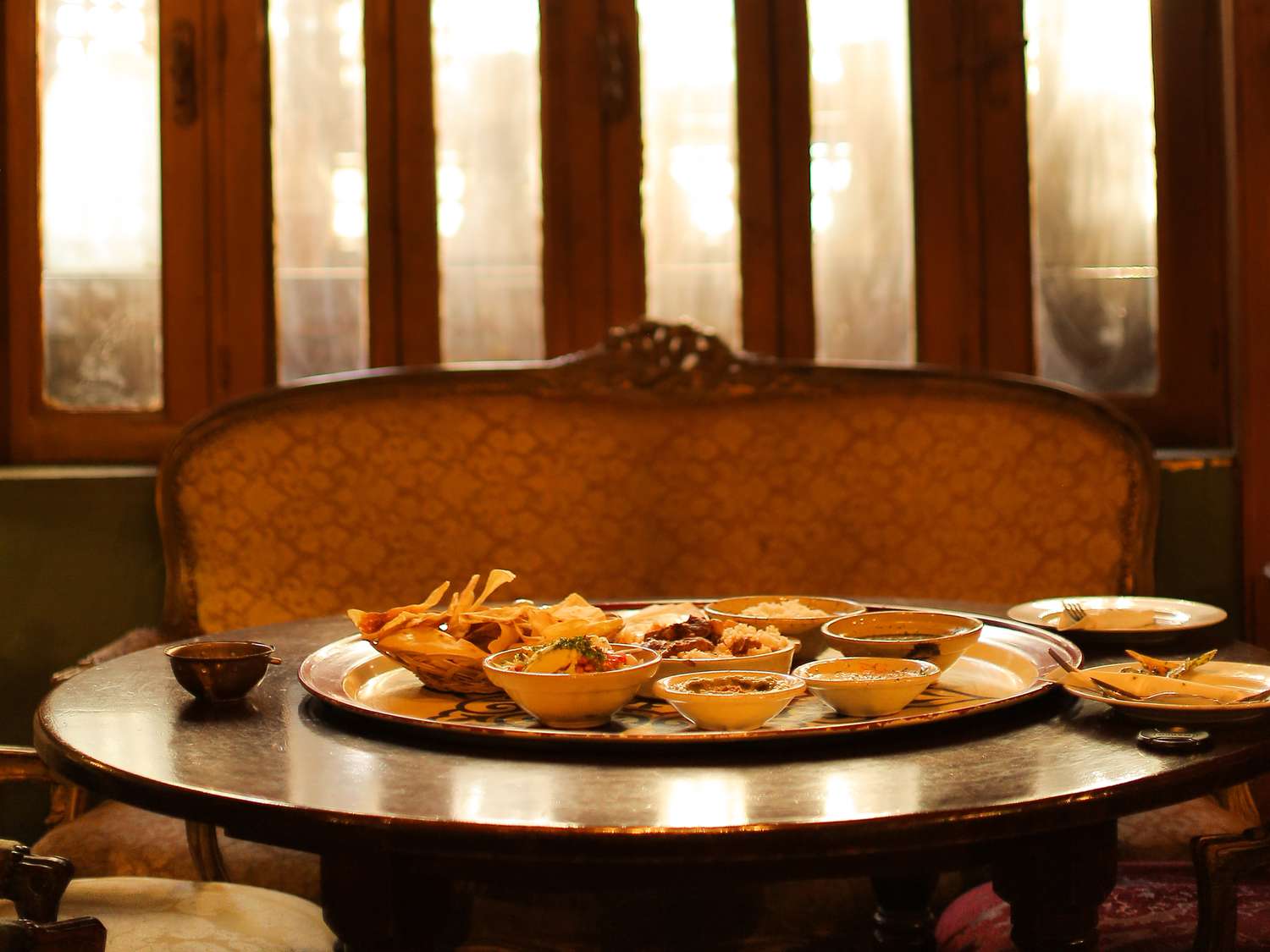 View of a table at Abu El Sid