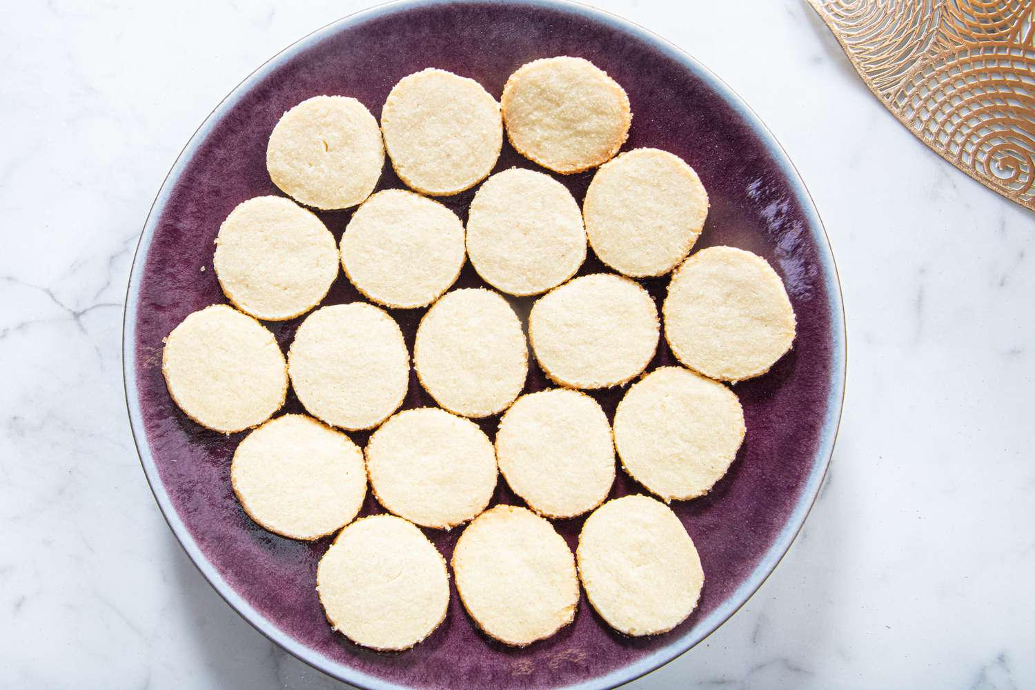 Overhead view of cookies