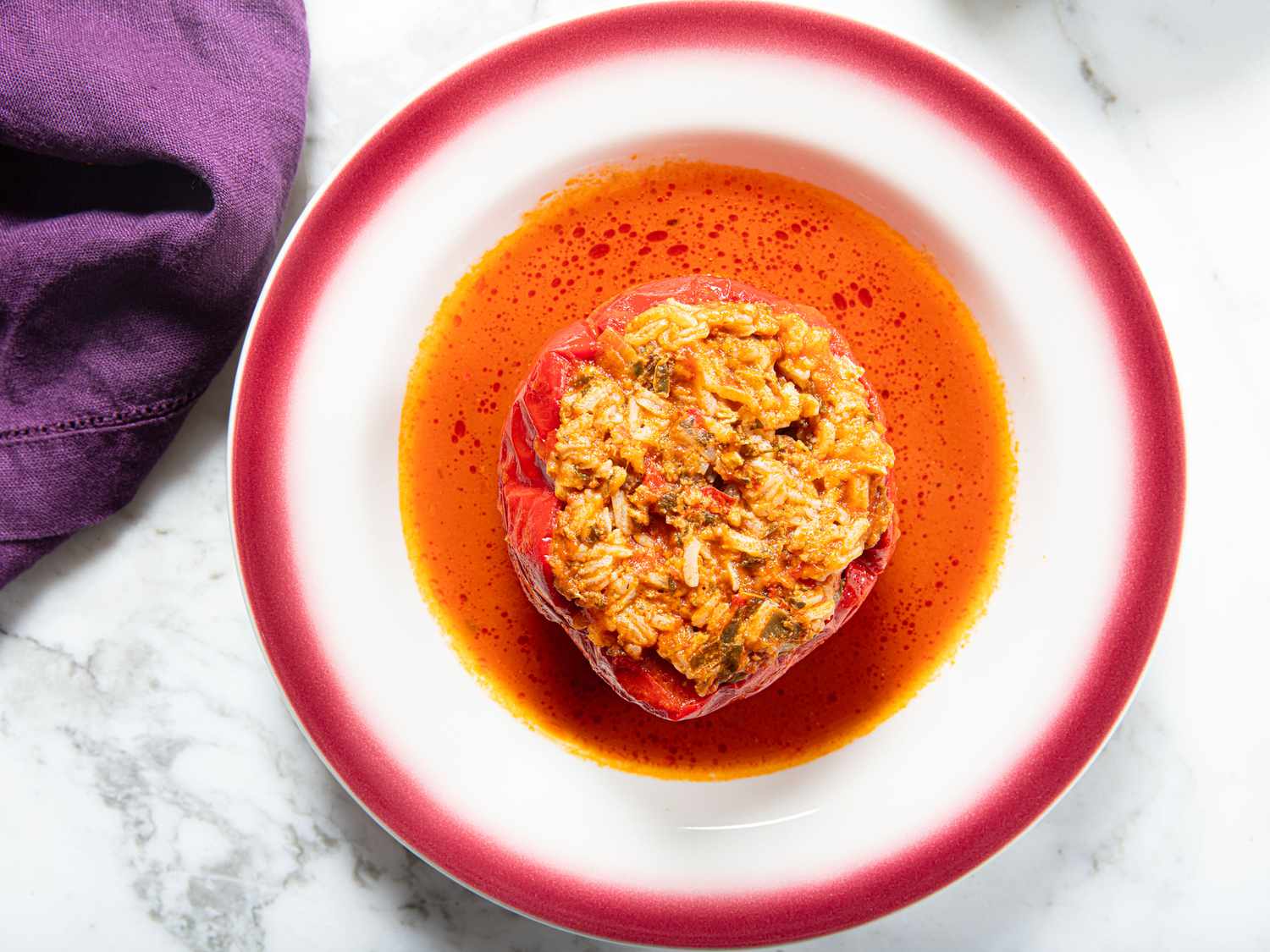 Overhead view of dolma