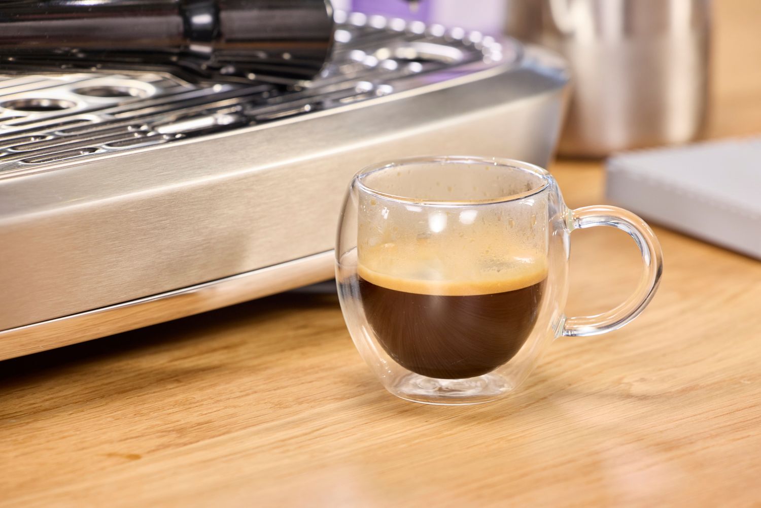 An espresso made using the Breville The Oracle Dual Boiler Espresso Machine