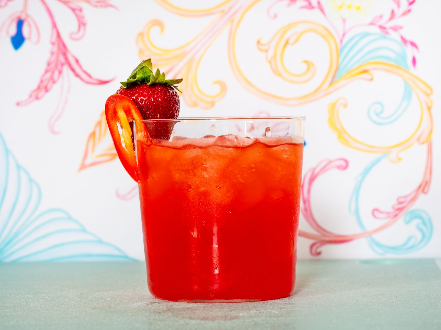 Side view of spicy lemonade