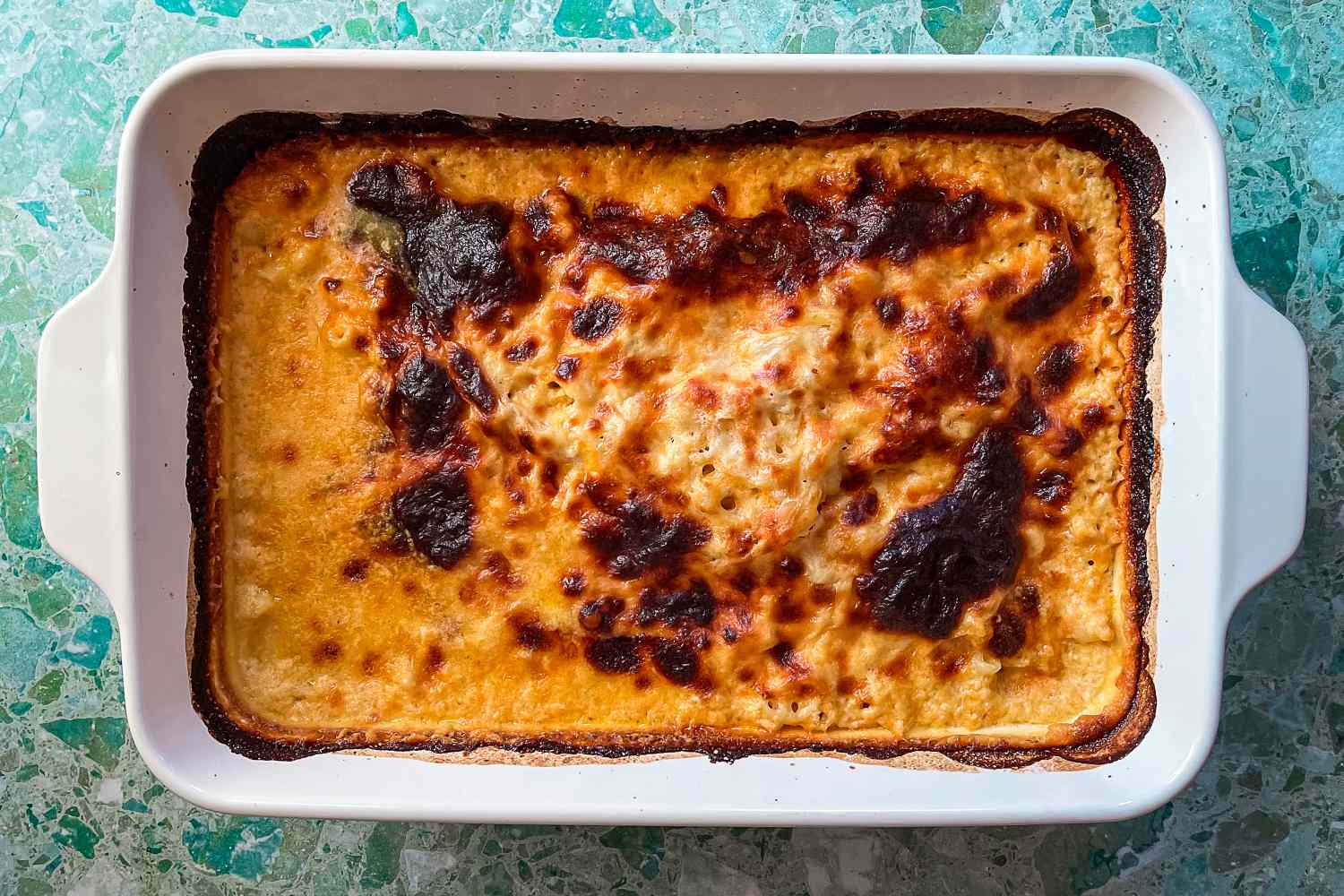 Mac and cheese in casserole dish